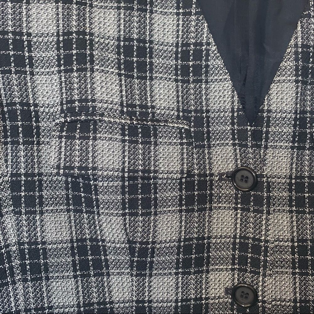 Vintage Liz Claiborne Collection Plaid Print Blazer Jacket - Picture 4 of 9